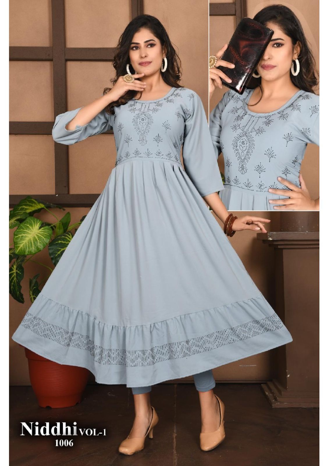 Beauty Queen Niddhi 1 Fancy Designer Wholesale Anarkali Kurti Catalog

